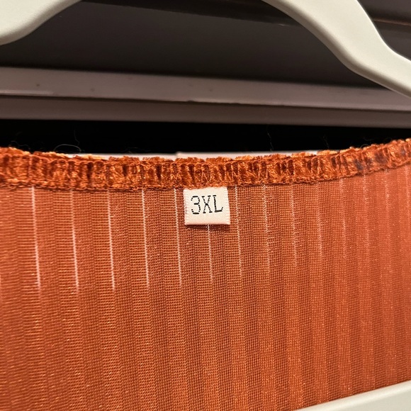 Velvet Burnt Orange Formal Dress Size 3XL - Picture 6 of 6